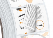 Etykiety wielostronnicowe na płaskie pojemniki - z uchwytem do otwierania